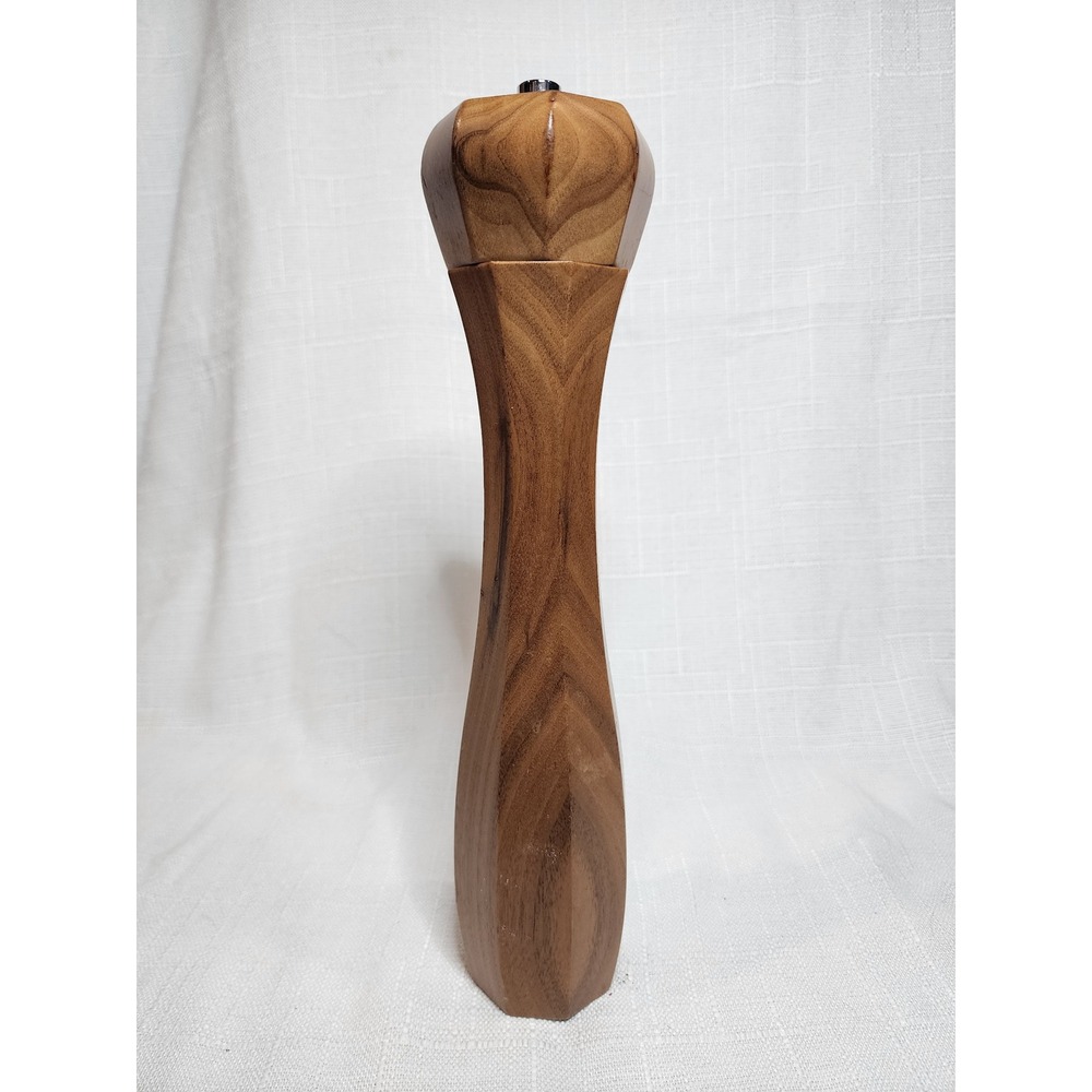 Williams-Sonoma Wood Pepper Mill Grinder Made in Italy Octagon 12.5 Inch Brown